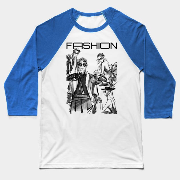 fashion design Baseball T-Shirt by AMINOS ART